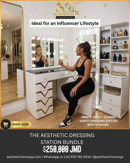 The Aesthetic Aura 2-in-1 Vanity Table