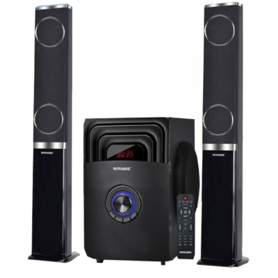 Sonashi Home Theater Speaker System 2.1 Channel With Bluetooth | SHS-2113USRB – Black