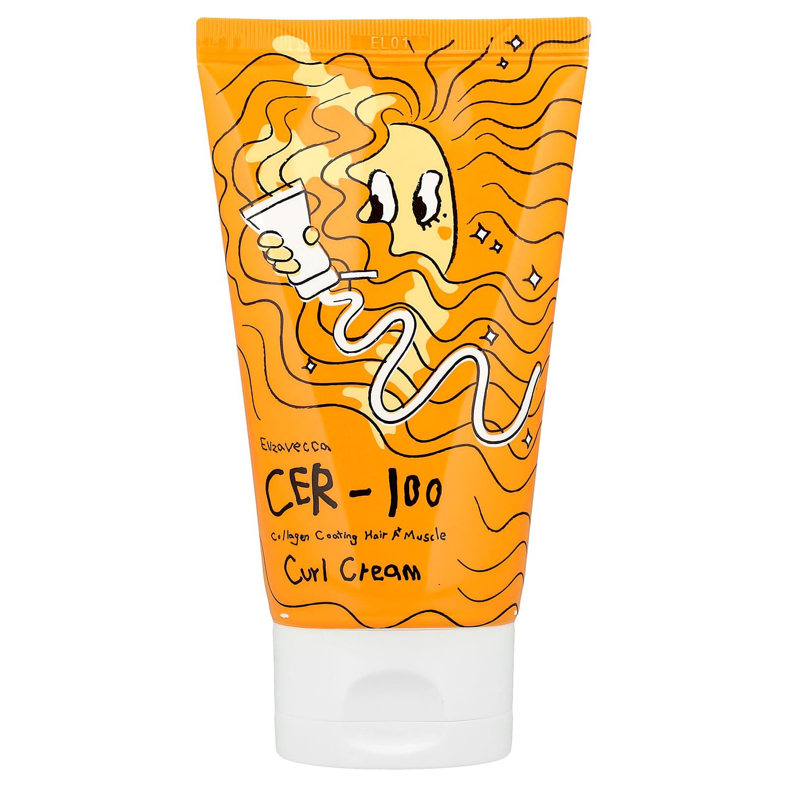 ELIZAVECCA - CER-100 COLLAGEN COATING HAIR A+ MUSCLE CURL CREAM - 150ML اليزافيكا كريم تصفيف الشعر المموج المجعد _1