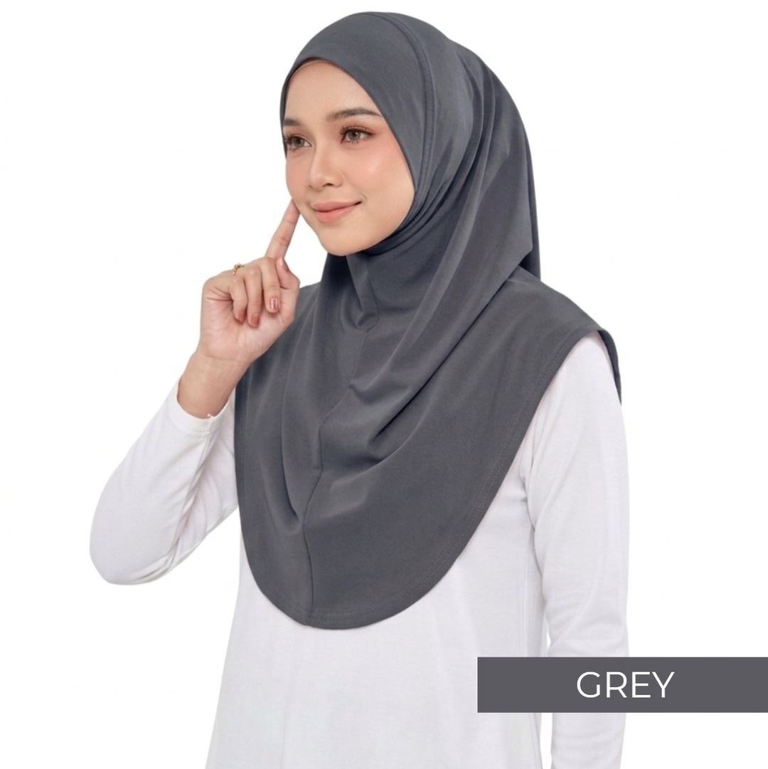THE BEST TUDUNG SARUNG - GREY