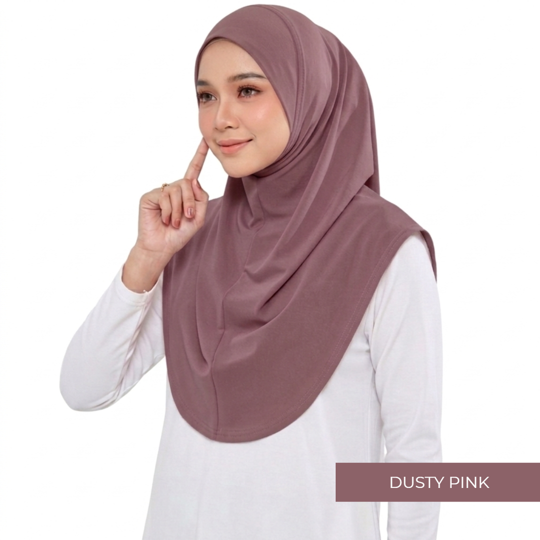 THE BEST TUDUNG SARUNG - DUSTY PINK