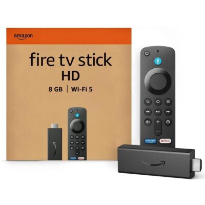 Amazon Fire TV Stick HD, free and live TV, Alexa Voice Remote, smart home controls, HD streaming_0