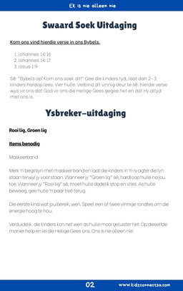 Die Heilige Gees – My Helper 4 weke se kinderkerklesse vir laerskool kinders