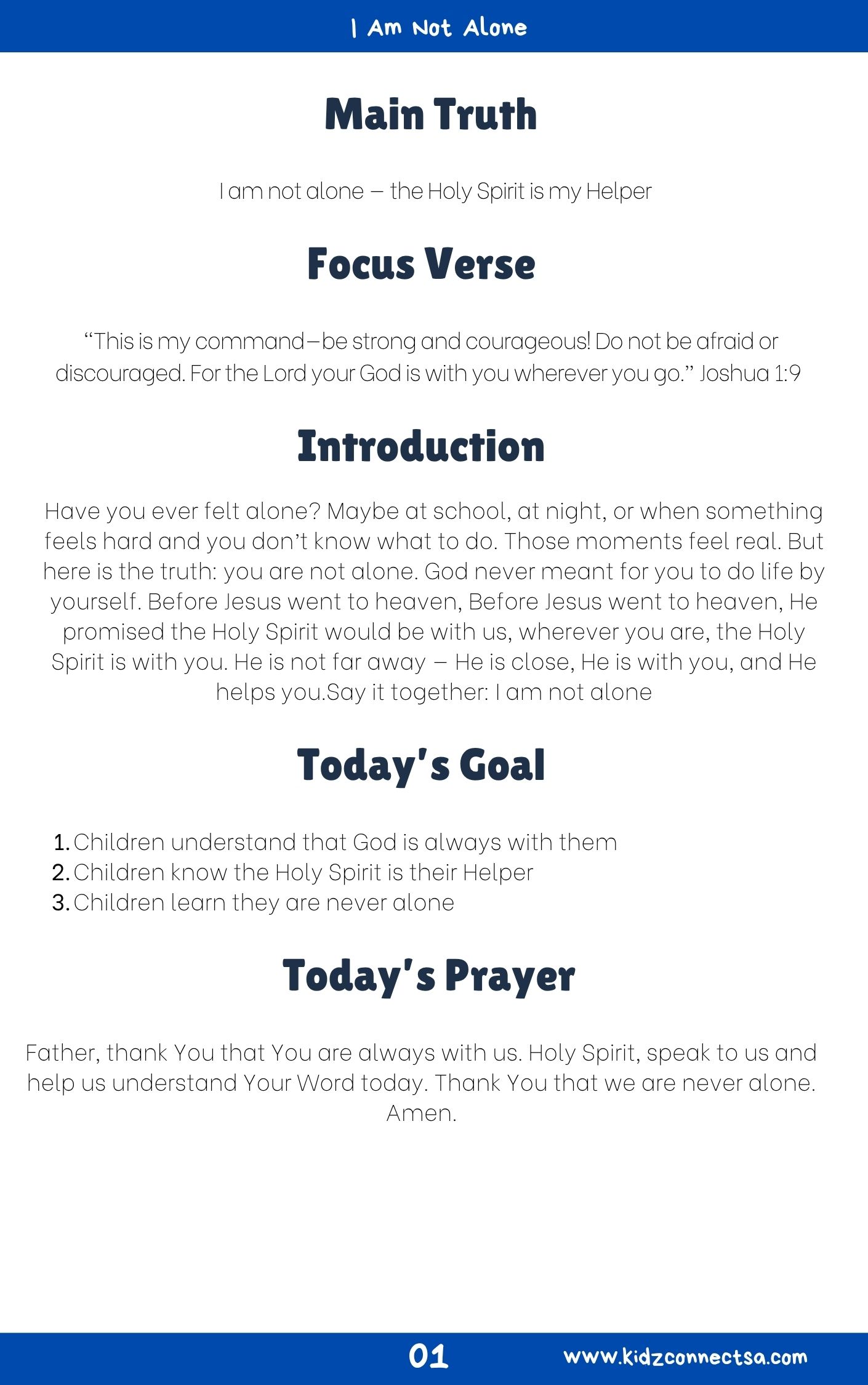 The Holy Spirit – My Helper  4 Weeks of Primary School Lessons for Children's Church_1