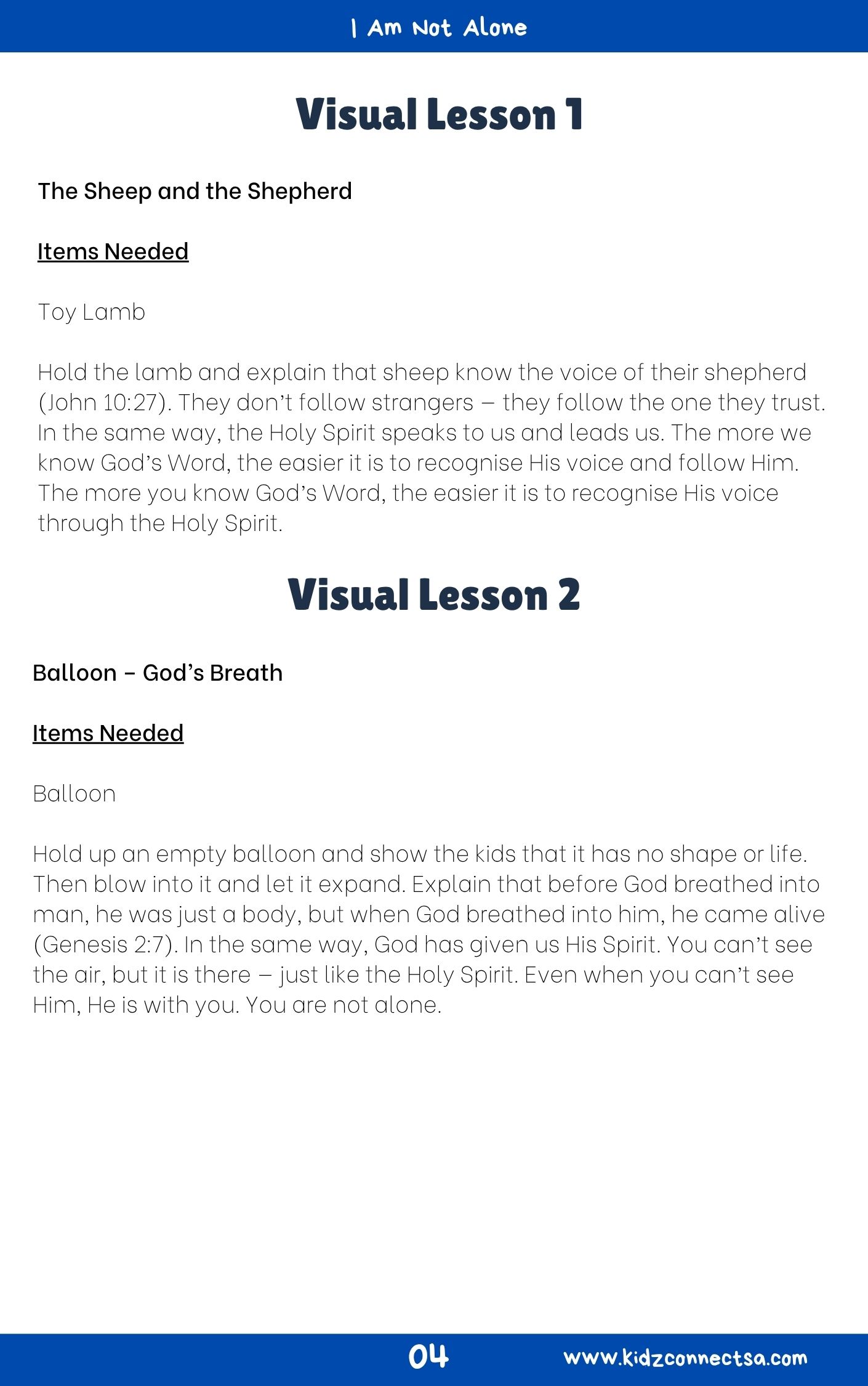 The Holy Spirit – My Helper  4 Weeks of Primary School Lessons for Children's Church_4