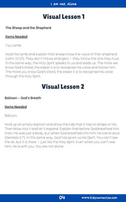 The Holy Spirit – My Helper  4 Weeks of Primary School Lessons for Children's Church