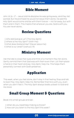 The Holy Spirit – My Helper  4 Weeks of Primary School Lessons for Children's Church