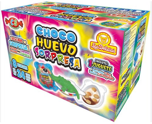 CHOCOHUEVO SORPRESA DELICIAS DISP C/24 PZS
