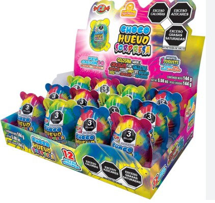 CHOCOHUEVO SORPRESA DELICIAS DISP C/12 PZS