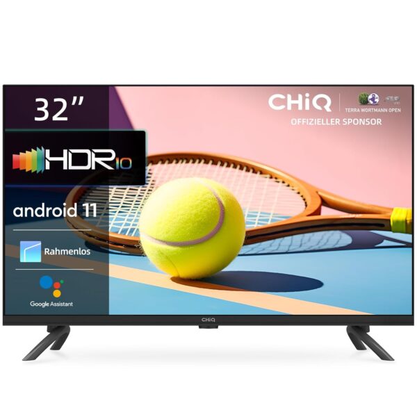 CHiQ 43 Inch Smart TV Device, QLED UHD with HDR, Frameless Metal Design, Google TV, Dolby Audio, Triple Tuner, Google Assistant, HDMI 2.1, USB2.0