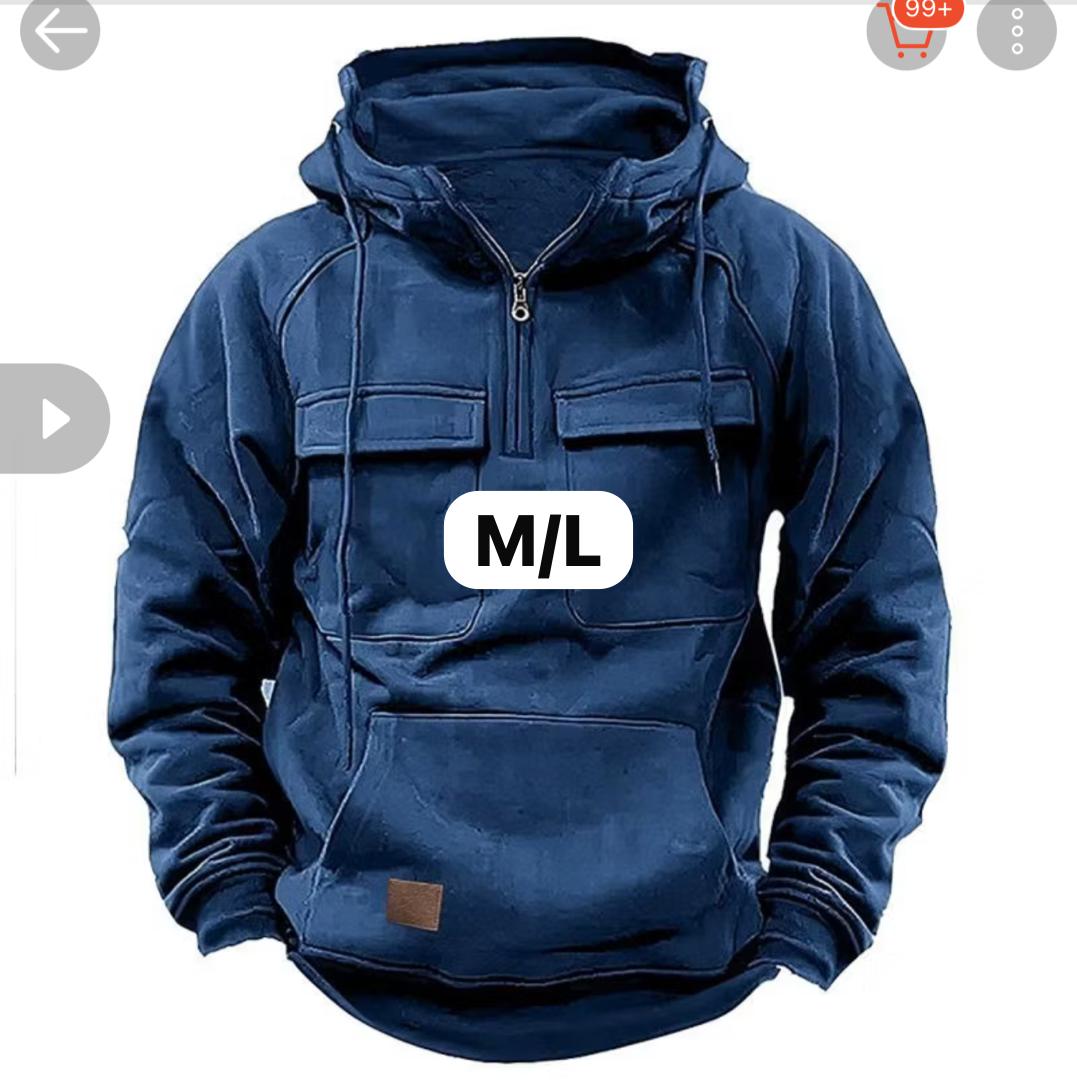 Jaket Pullover Pocket Ziper Hoodie  _1