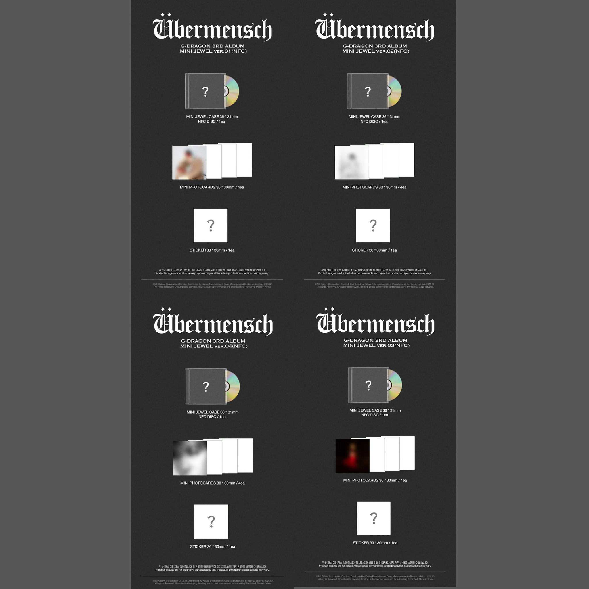 G-Dragon - Übermensch The 3rd Album Mini Jewel Case Ver._1