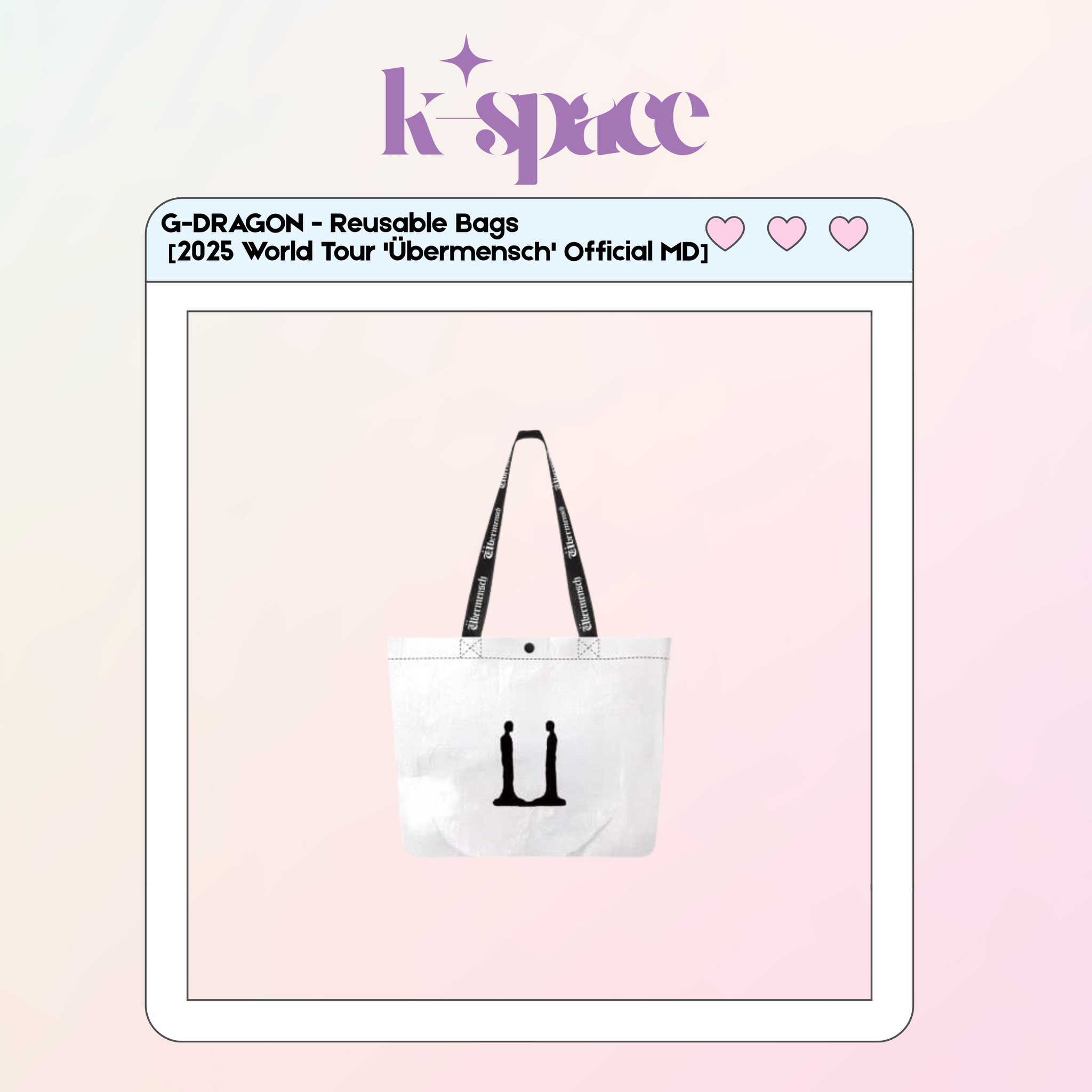 G-DRAGON - Reusable Bag [2025 World Tour 'Übermensch' Official MD]_0