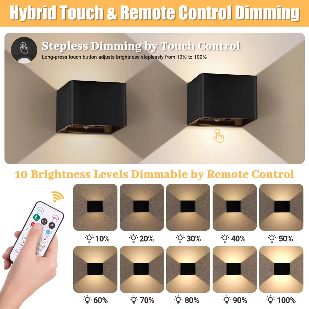 Modern Wireless Rechargeable Wall Light (2 Units)_2