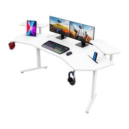 Mesa Gamer Ultimate Preta Grande  Ergonômico Elétrico Sit Stand Desk Motorizado Altura  Ajustável Confortável