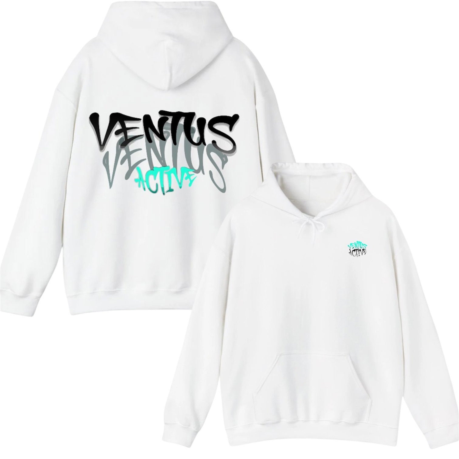 Overdrive White Hoodie - Ventus_0