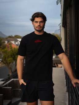 Men's Black embroidered Tee