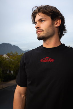 Men's Black embroidered Tee