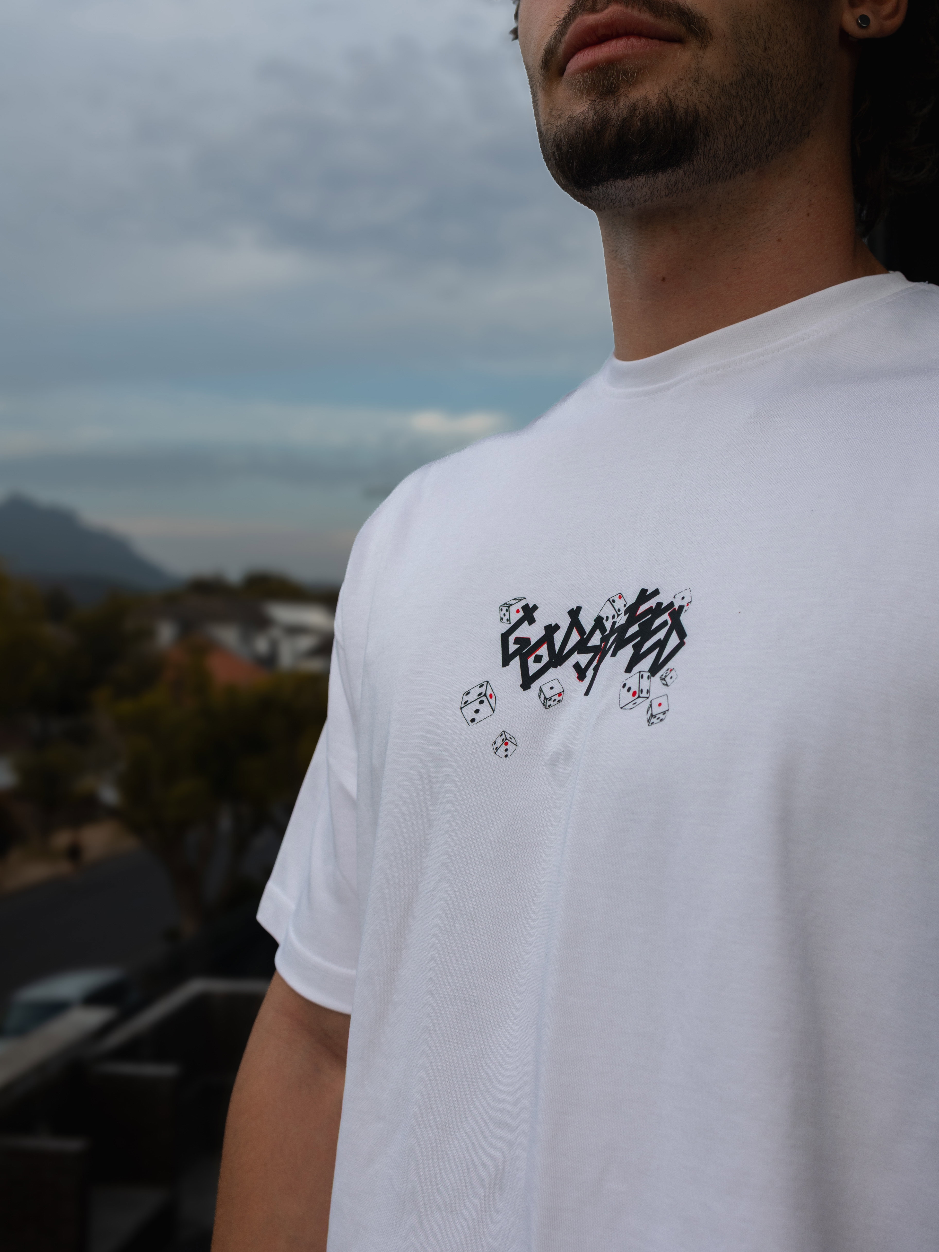 White Tee with Dice print_3