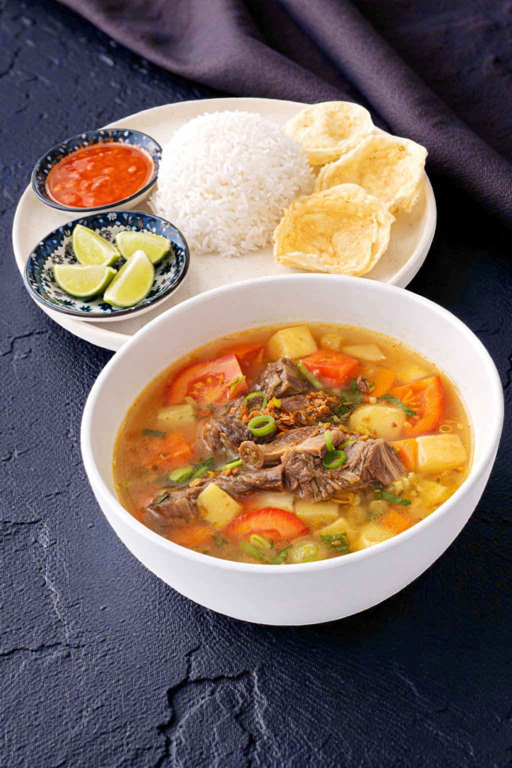 Sup Iga Sunda with Rice