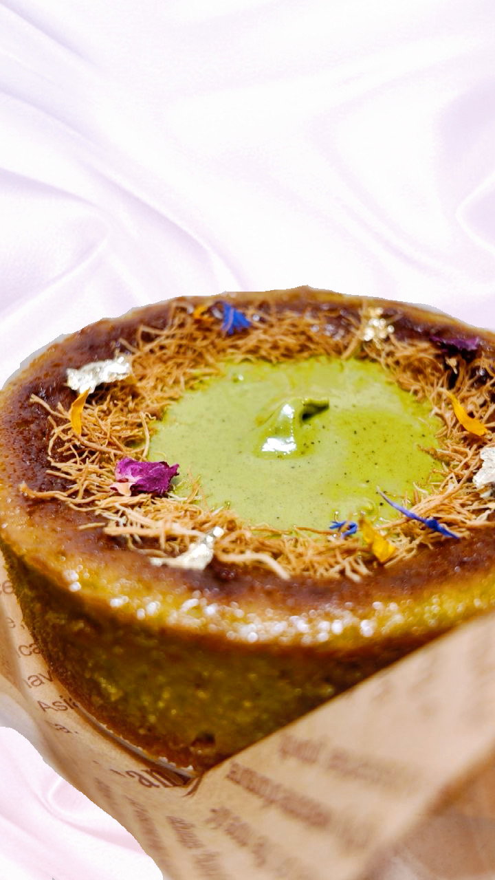 Pistachio Burnt Basque Cheesecake 4 inch _0