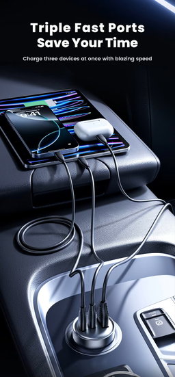 Toocki All-in-One 65W Car Quick Charger
