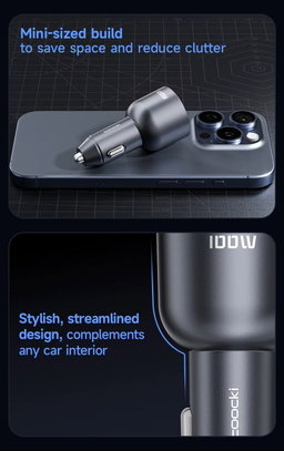 Toocki New Arrival PD 100W 2Type c +1 USB port portable