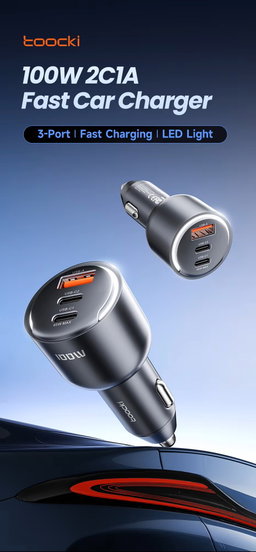 Toocki New Arrival PD 100W 2Type c +1 USB port portable
