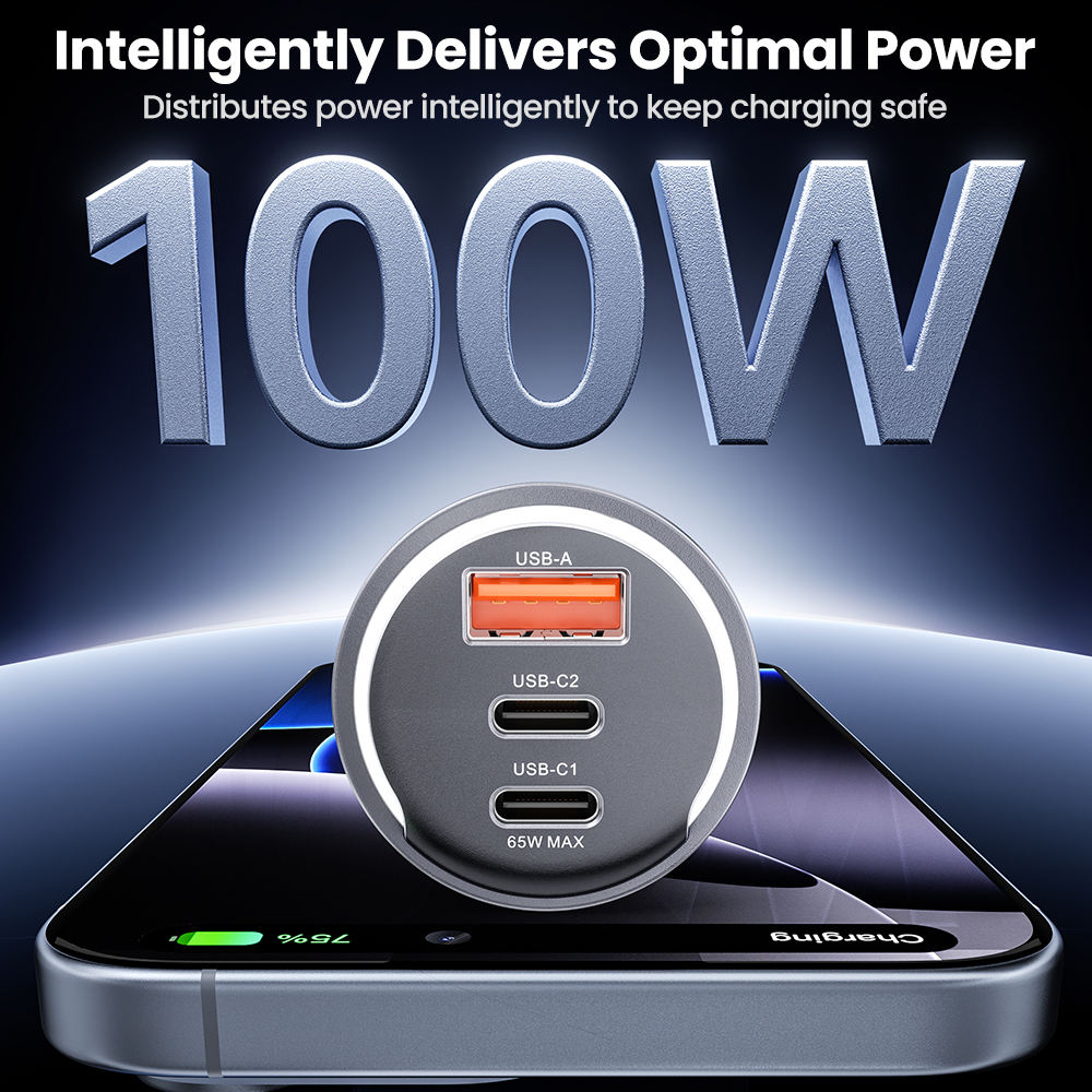 Toocki New Arrival PD 100W 2Type c +1 USB port portable_1