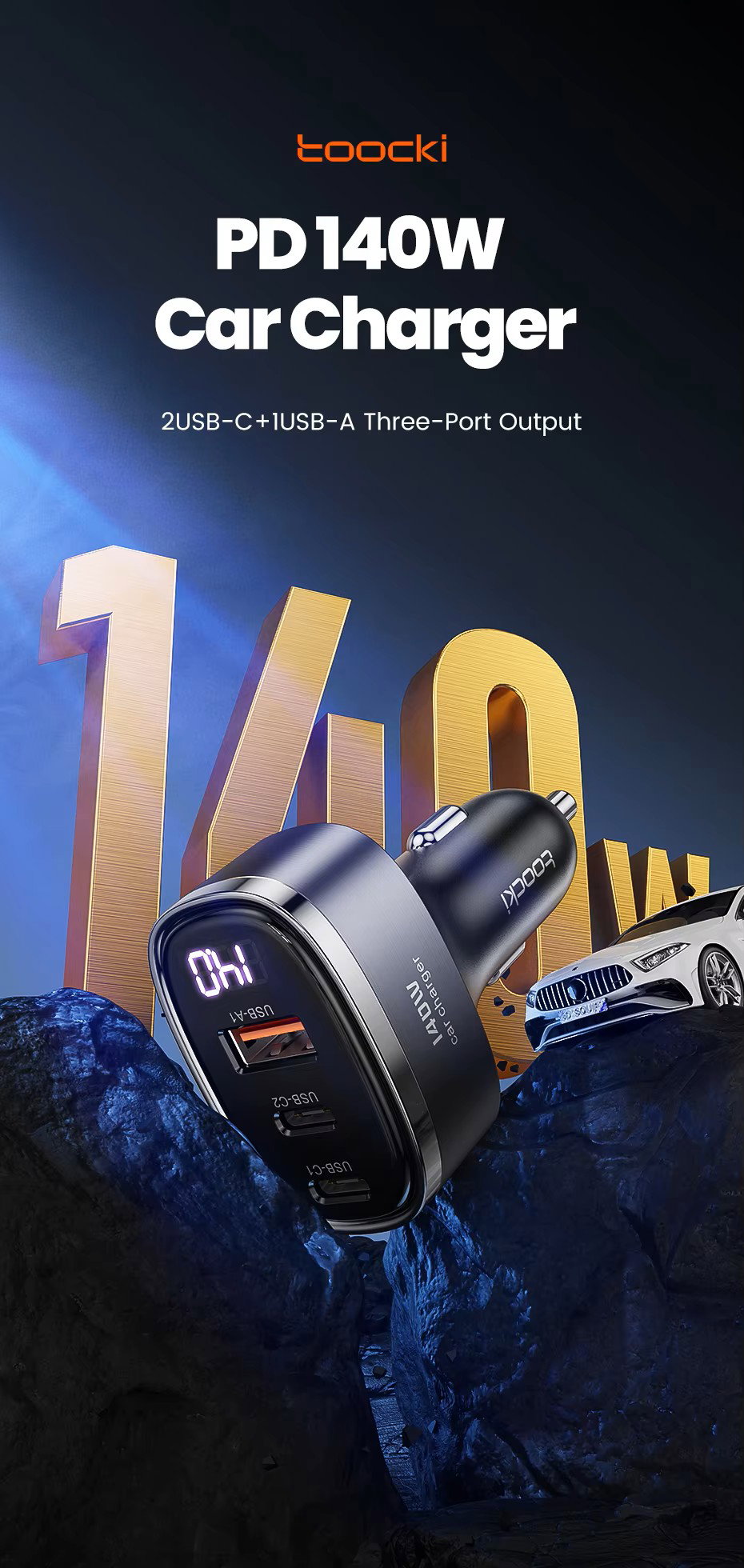 Toocki Advanced 3-in-1 140W Max PD SCP USB-C_14