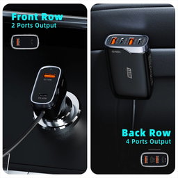 Multi Port Car Charger 123W