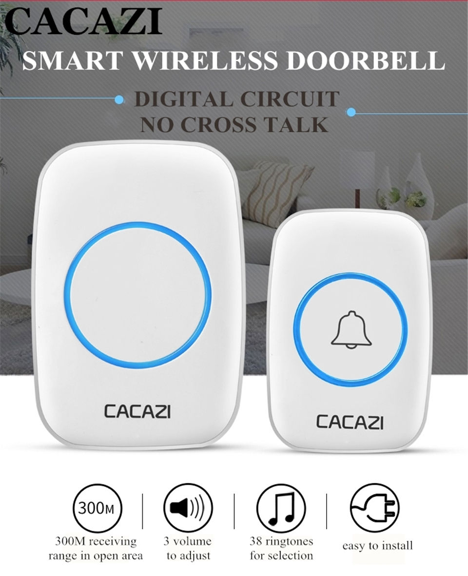 CACAZI Door Bell 300m White_0