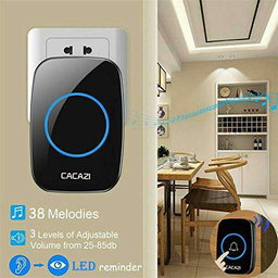 CACAZI Door Bell 300m Black