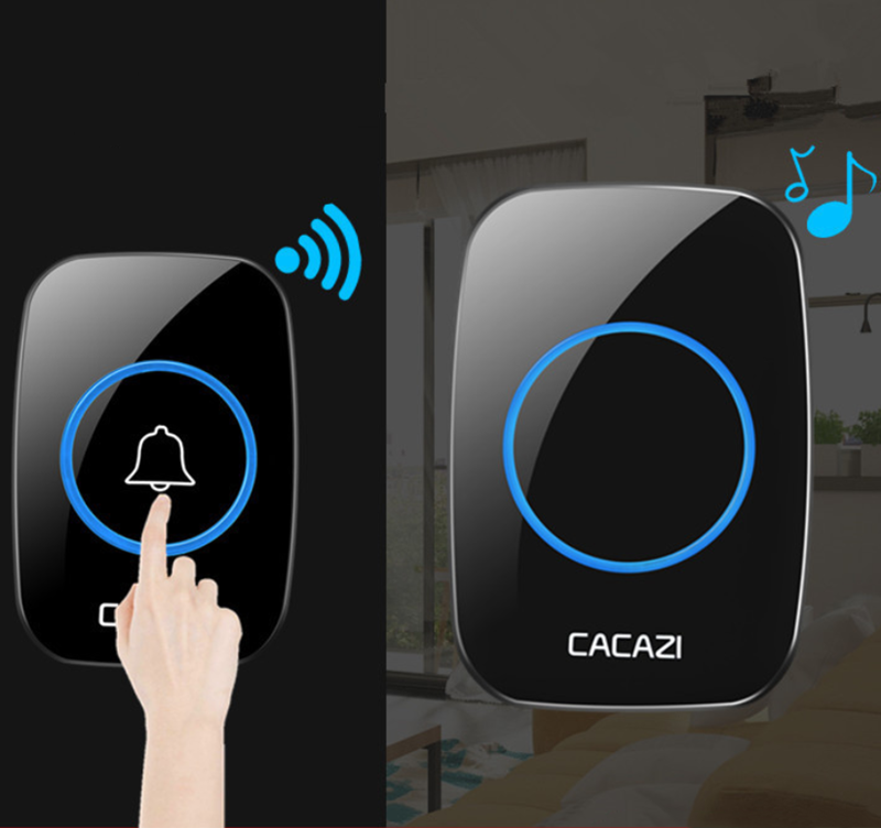 CACAZI Door Bell 300m Black_2