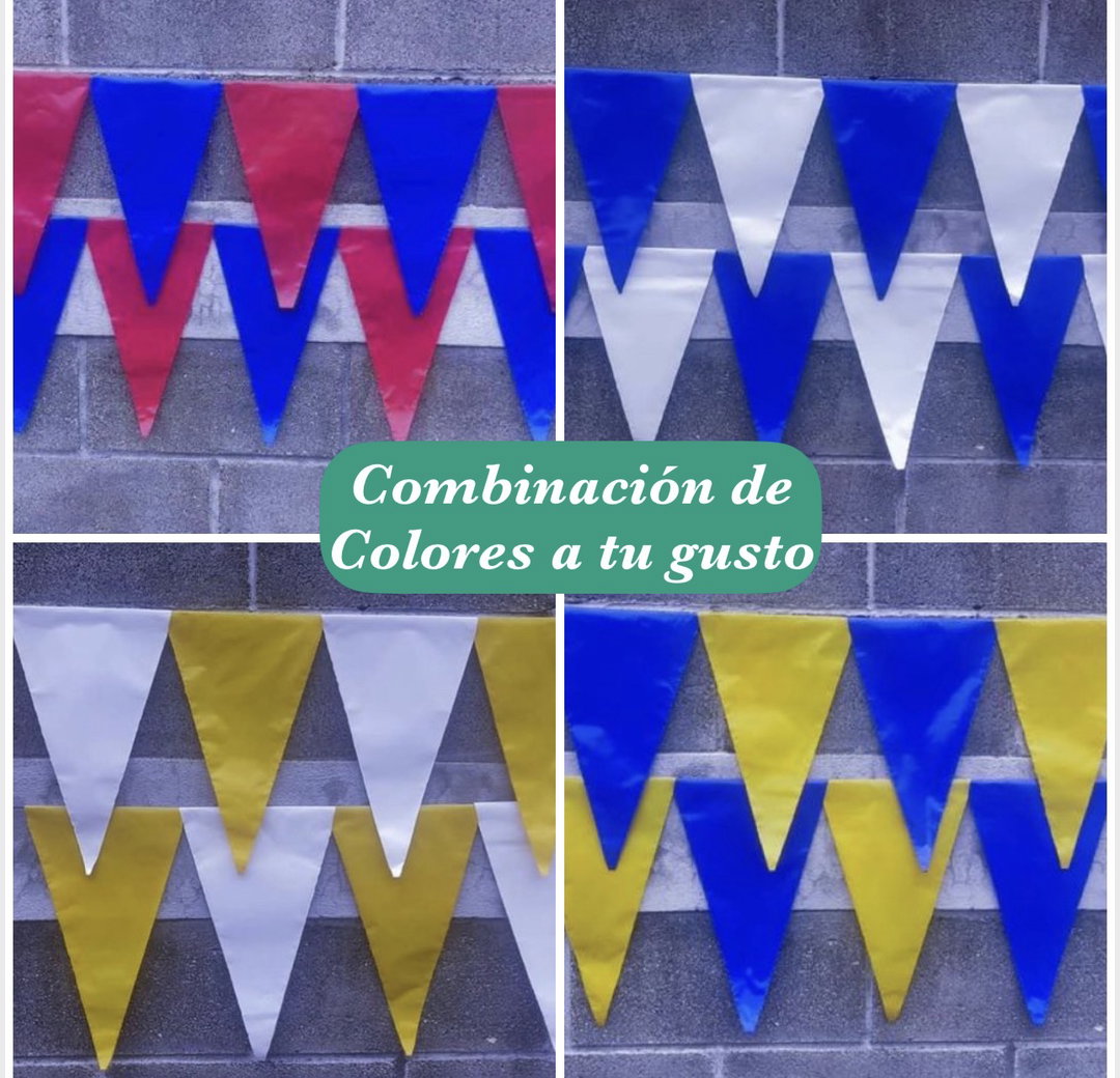 Tiras de Banderines colores espécificos tira 10 mts 