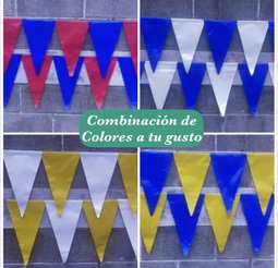 Tiras de Banderines colores espécificos tira 10 mts 