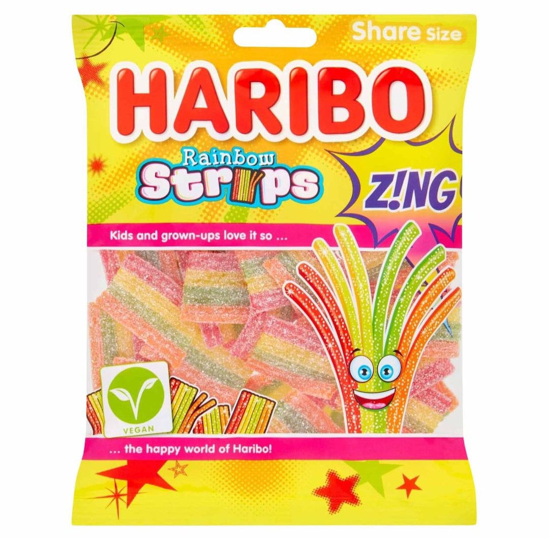 Haribo rainbow strips 130g
