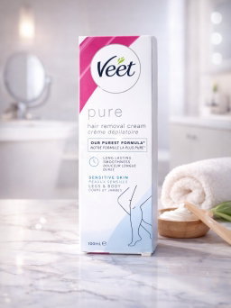 Veet pure hair removal cream sensitive skin - فييت كريم ازالة الشعر النقي للبشرة الحساسة