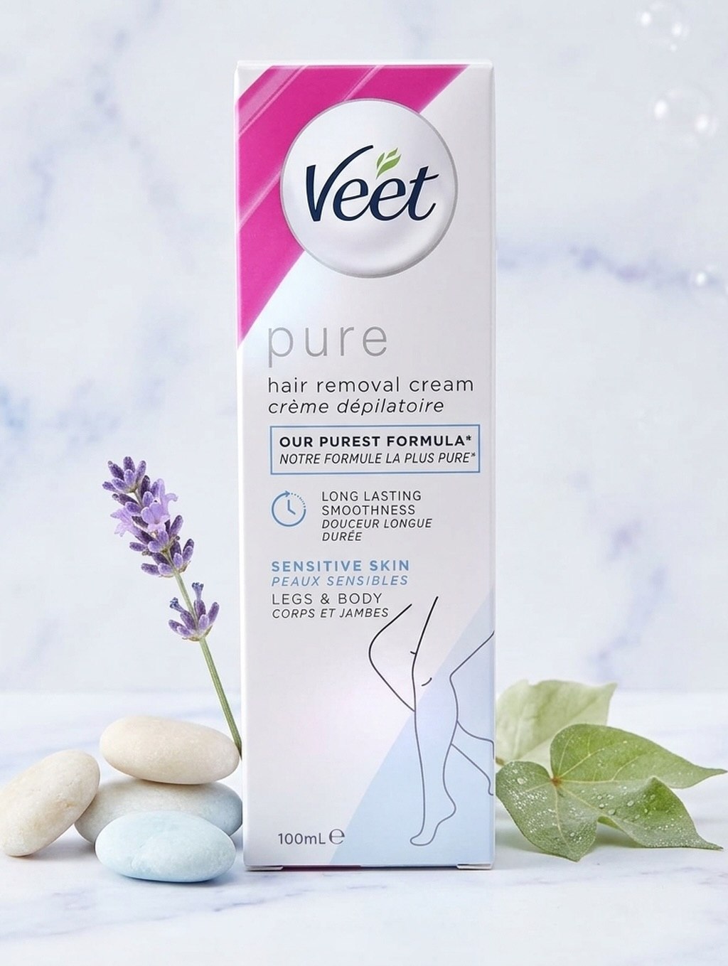Veet pure hair removal cream sensitive skin - فييت كريم ازالة الشعر النقي للبشرة الحساسة_1