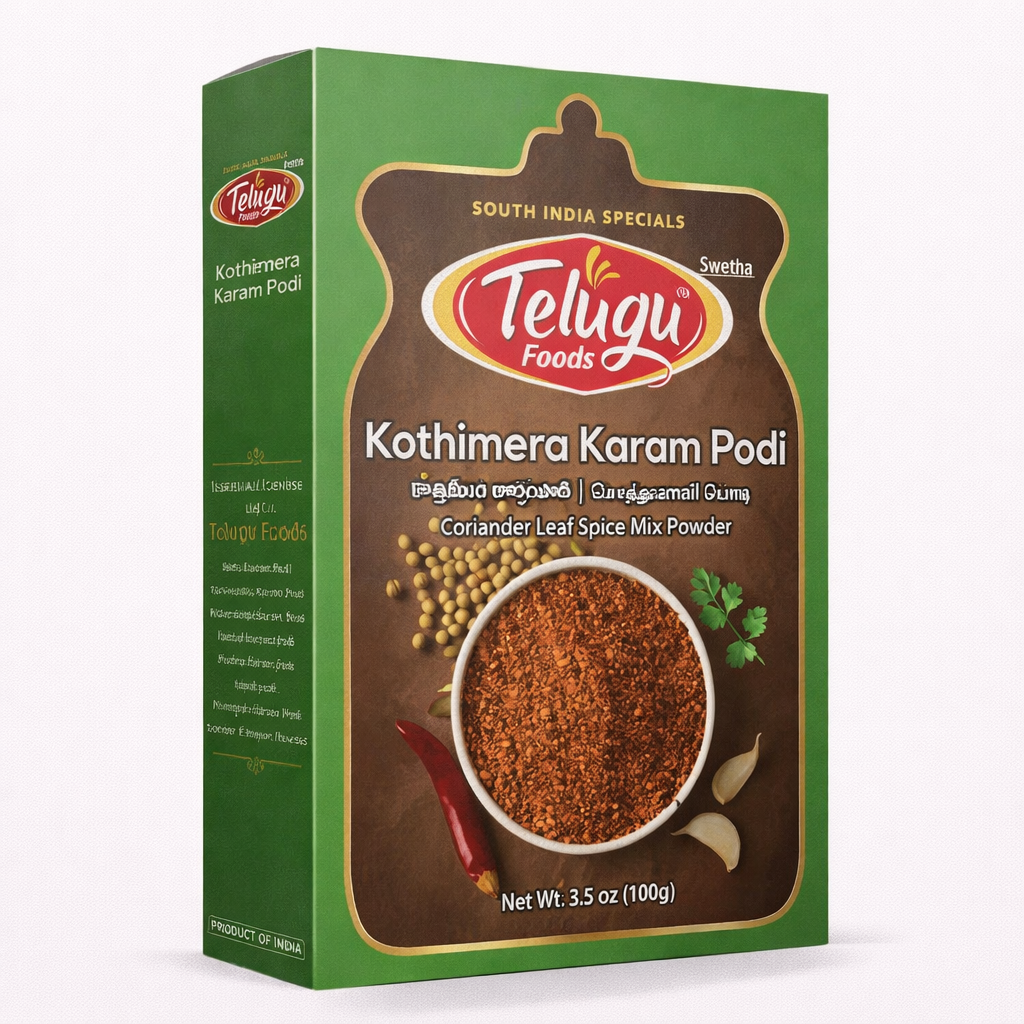 Telugu Foods Kothimera Karam Podi 100g_0