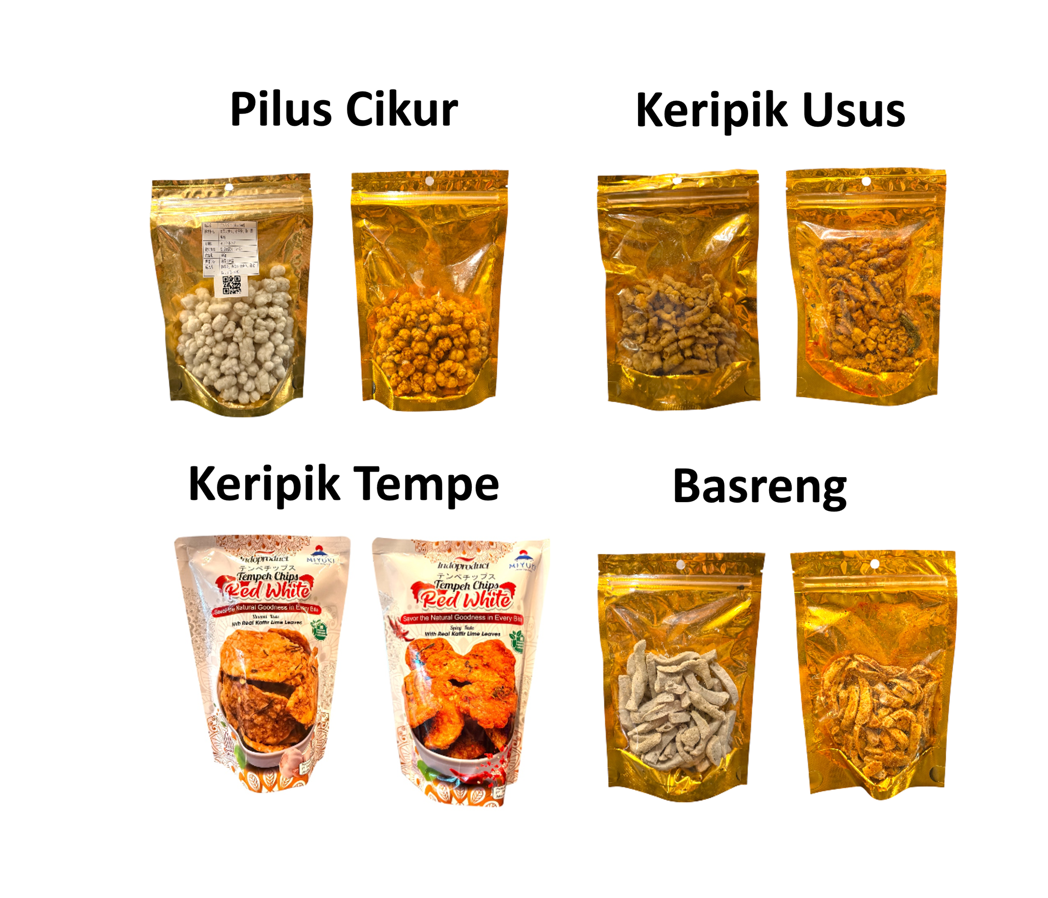 Keripik Indonesia (Pilus, Usus, Tempe, Basreng, Siomai, Pisang)_0