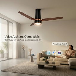RF Premium Russet Brown BLDC Fan (9W LED)