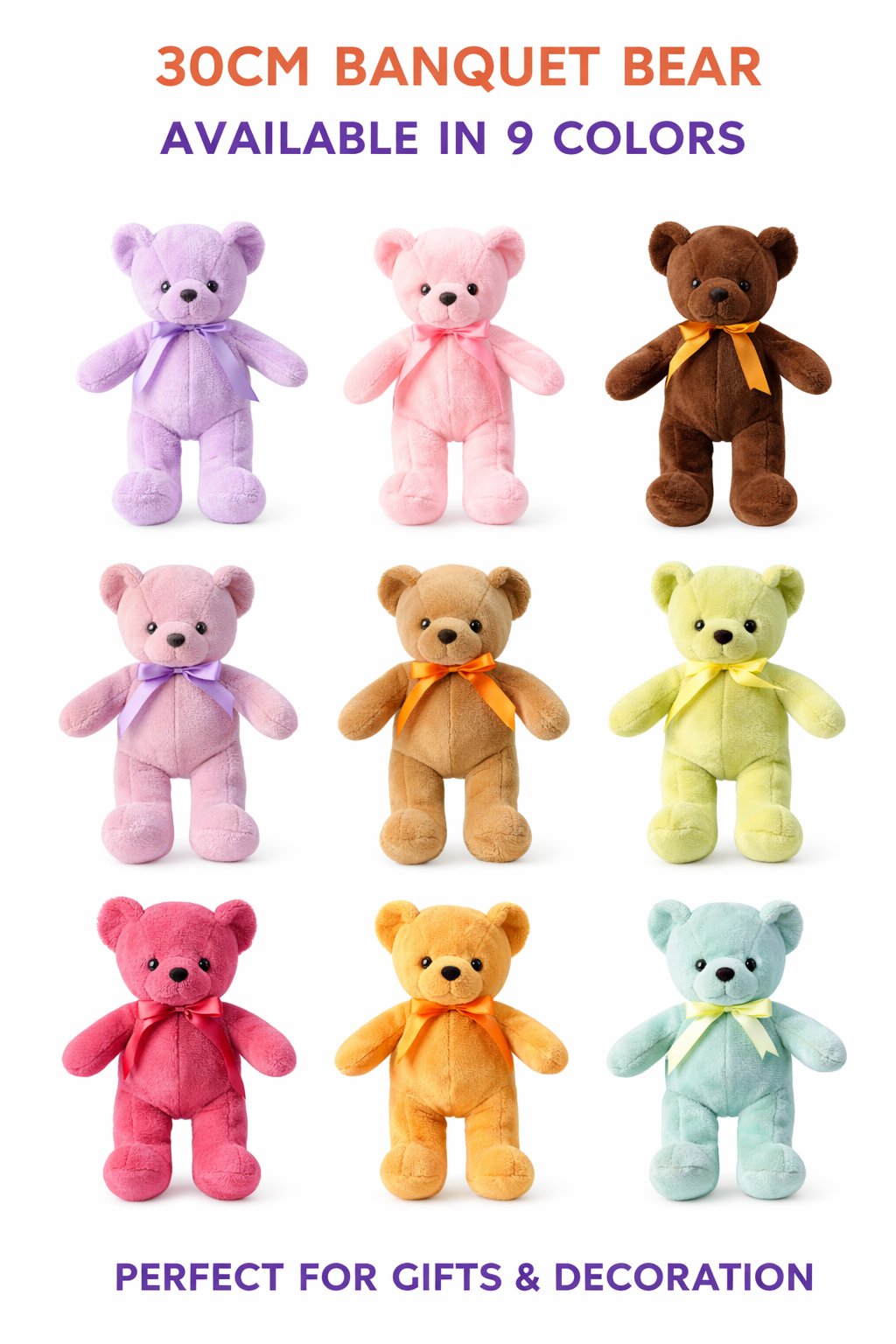 30 CM Colours Teddy Bears _0