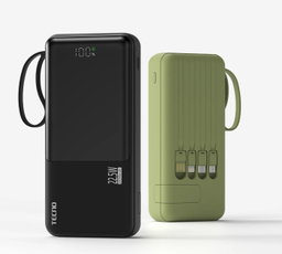 Tecno L201 20000mAh Power Bank with Integrated Cables