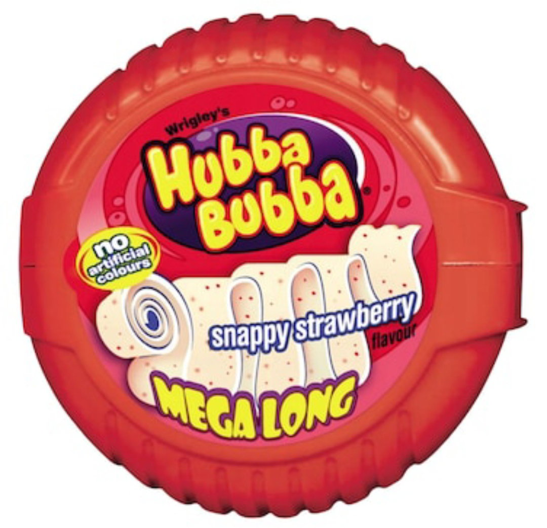 Hubba bubba mega long snappy strawberry 56g_0