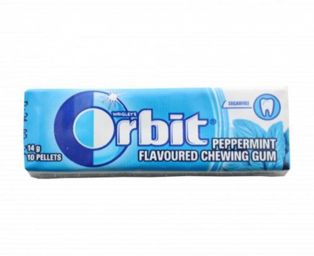 Orbit peppermint sugarfree chewing gum 14g