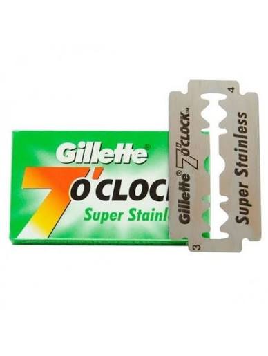 Gillette 7 o'clock  stainless steel blades 5pc