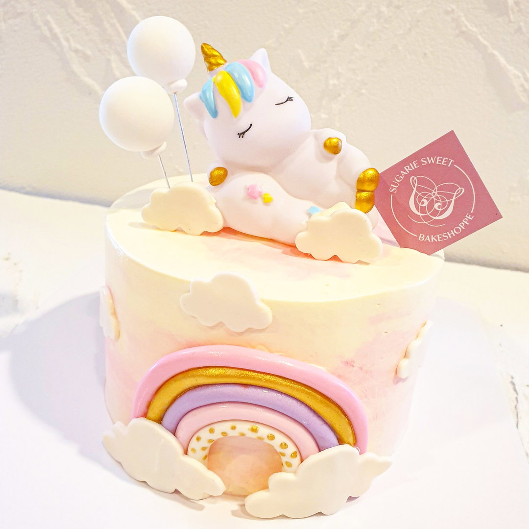 Adorable Sleeping Unicorn Cake