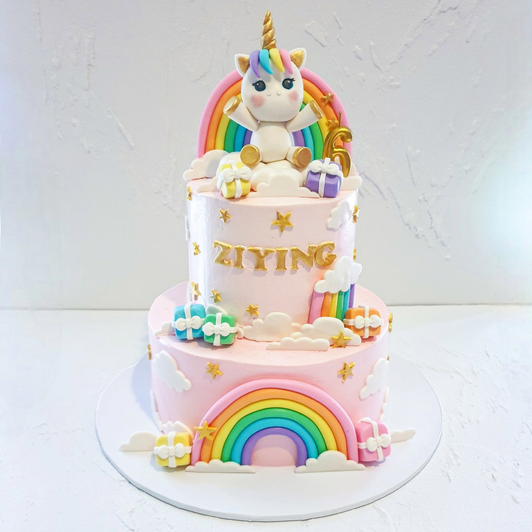 Magical Unicorn Rainbow Cake