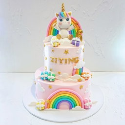 Magical Unicorn Rainbow Cake